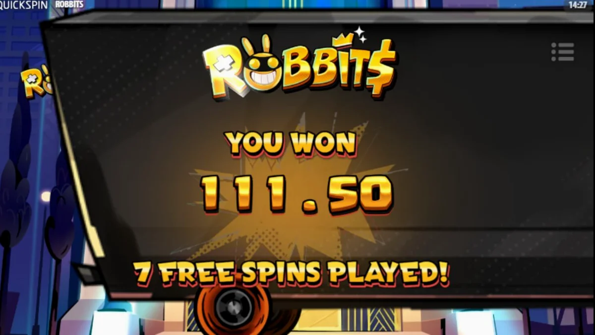 Tampilan visual karakter kelinci pencuri dalam slot Robbits