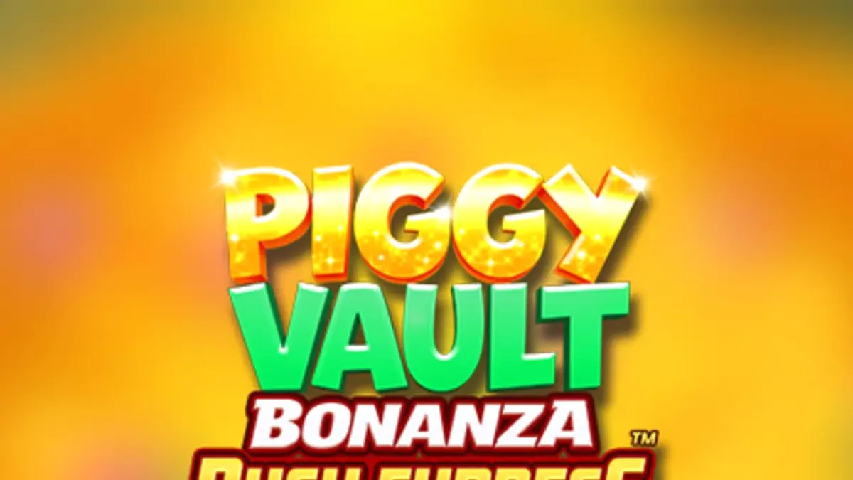 Tampilan visual slot Piggy Vault Bonanza Rush Express dengan tema brankas emas dan piggy bank.